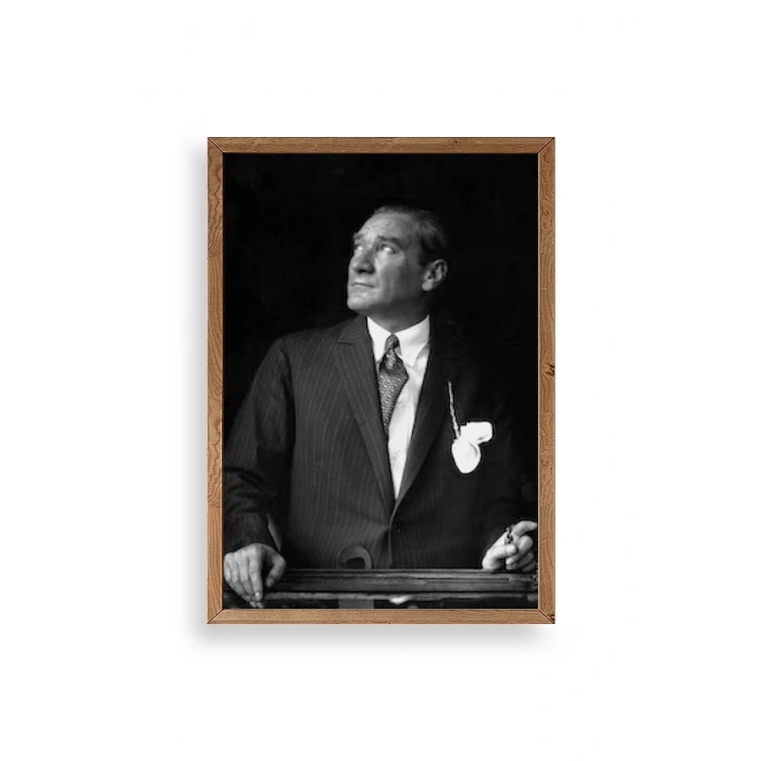 Atatürk Ahşap Çerçeveli Tablo 17 x 23