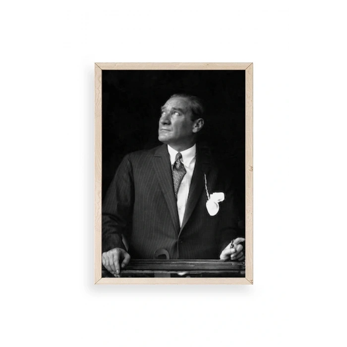 Atatürk Ahşap Çerçeveli Tablo 17 x 23