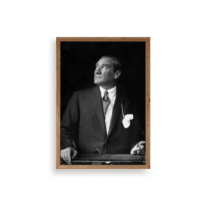 Atatürk Ahşap Çerçeveli Tablo 17 x 23