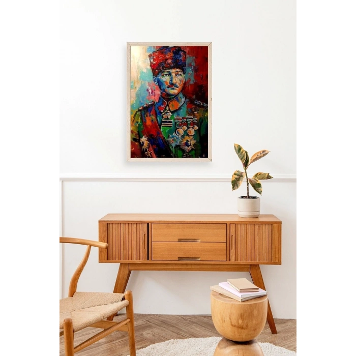 Atatürk Ahşap Çerçeveli Tablo 17 x 23