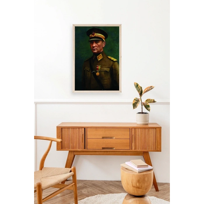 Atatürk Ahşap Çerçeveli Tablo 17 x 23
