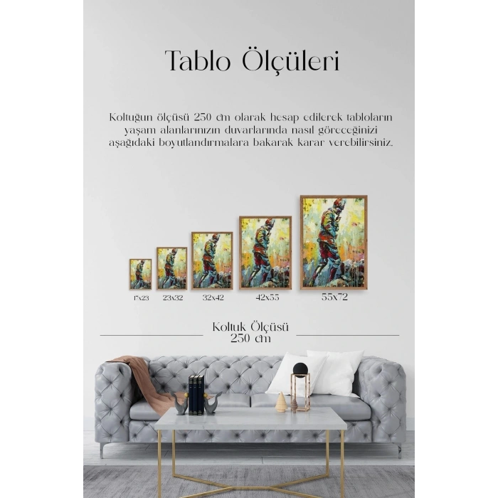 Atatürk Ahşap Çerçeveli Tablo 17 x 23