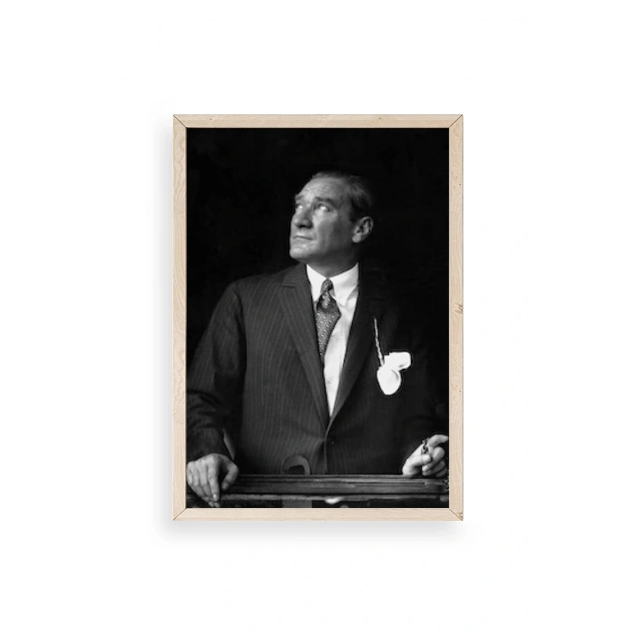 Atatürk Ahşap Çerçeveli Tablo 23 x 30