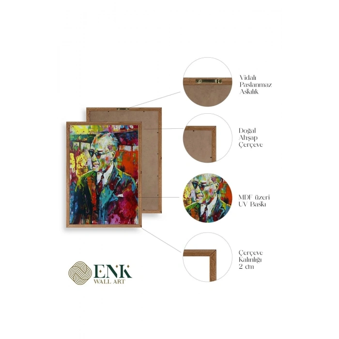 Atatürk Ahşap Çerçeveli Tablo 23 x 30