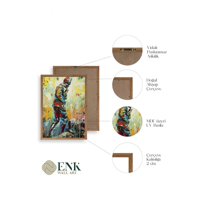 Atatürk Ahşap Çerçeveli Tablo 23 x 30