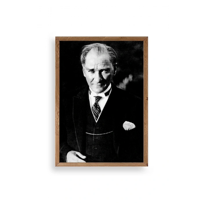 Atatürk Ahşap Çerçeveli Tablo 30 x 42