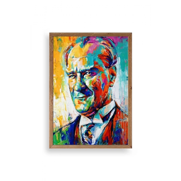 Atatürk Ahşap Çerçeveli Tablo 30 x 42