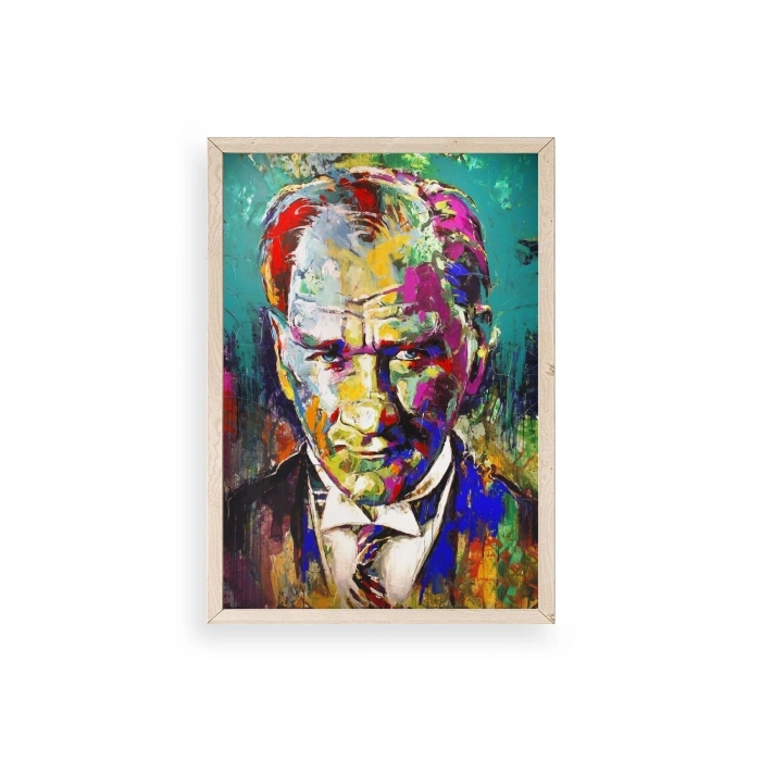Atatürk Ahşap Çerçeveli Tablo 30 x 42