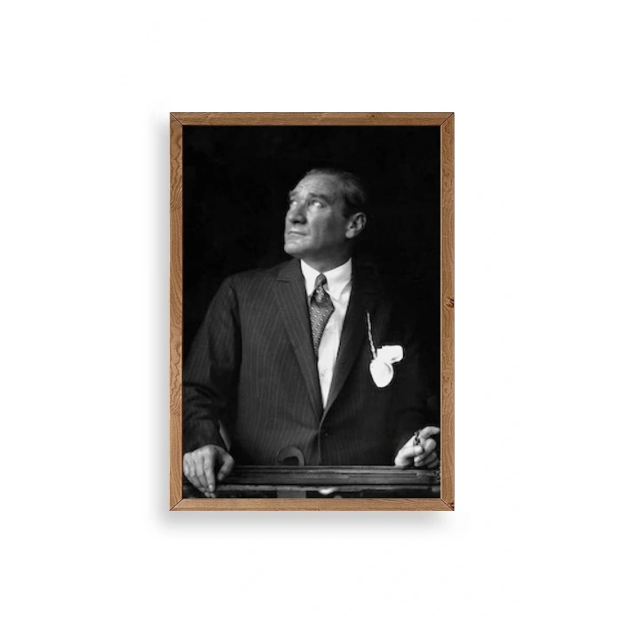 Atatürk Ahşap Çerçeveli Tablo 30 x 42