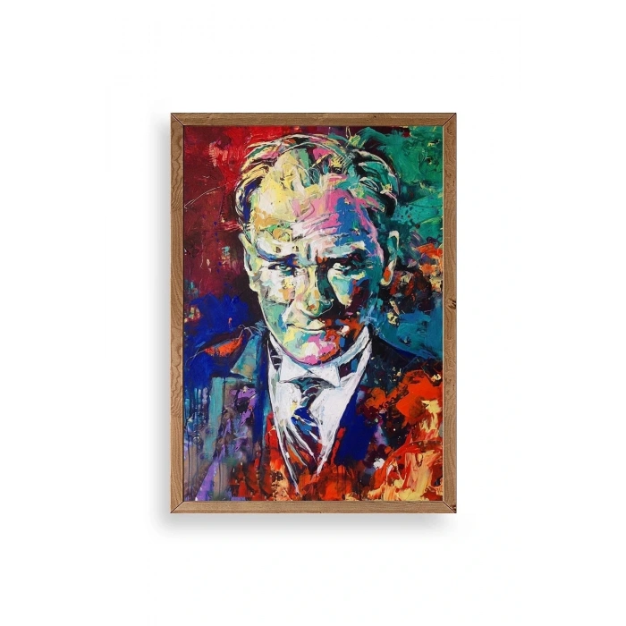 Atatürk Ahşap Çerçeveli Tablo 30 x 42