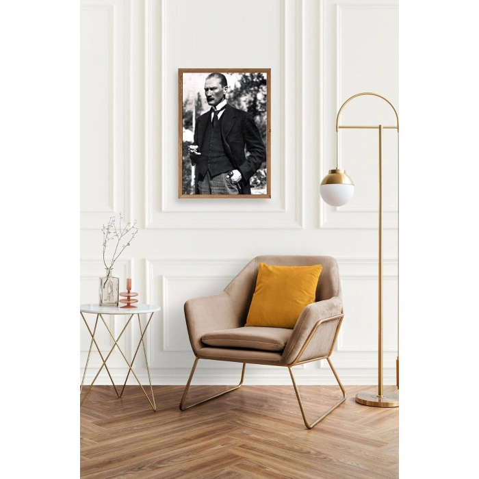 Atatürk Ahşap Çerçeveli Tablo 30 x 42