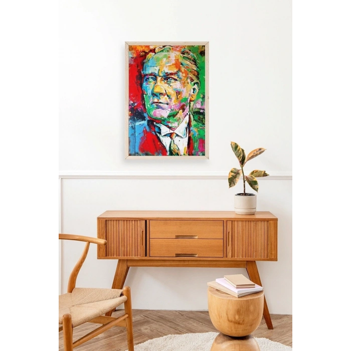 Atatürk Ahşap Çerçeveli Tablo 30 x 42