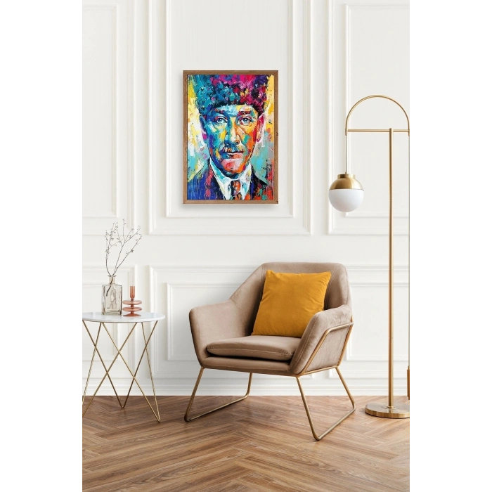 Atatürk Ahşap Çerçeveli Tablo 30 x 42