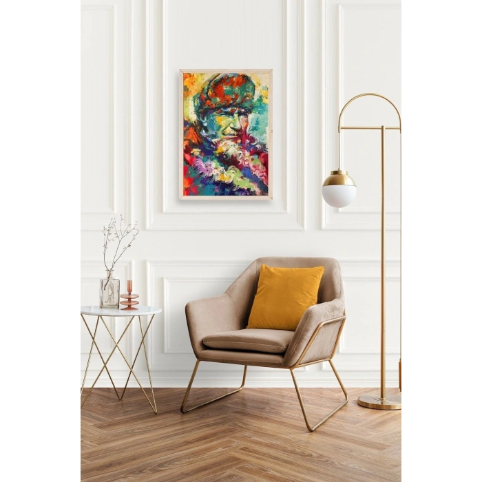 Atatürk Ahşap Çerçeveli Tablo 30 x 42