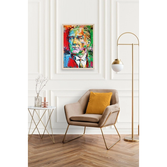 Atatürk Ahşap Çerçeveli Tablo 30 x 42