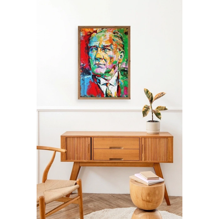 Atatürk Ahşap Çerçeveli Tablo 30 x 42