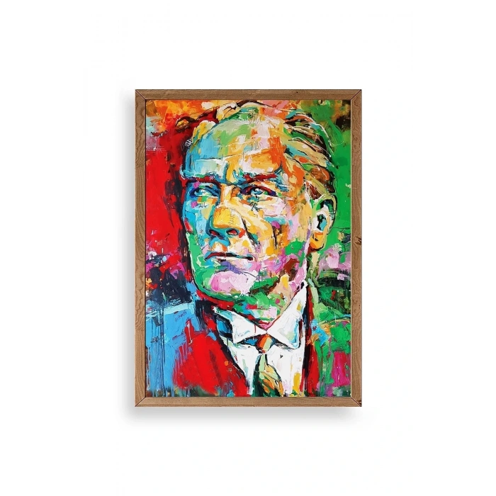 Atatürk Ahşap Çerçeveli Tablo 50 x 70