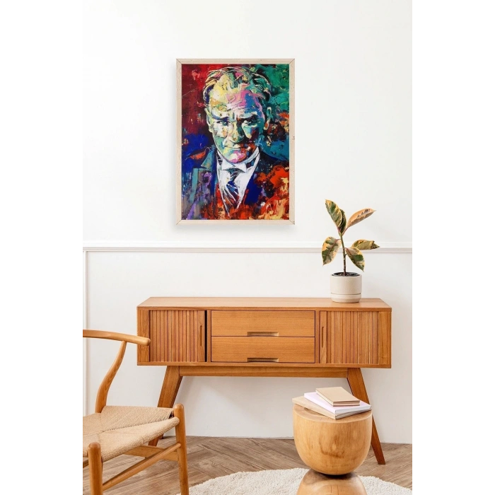 Atatürk Ahşap Çerçeveli Tablo 50 x 70