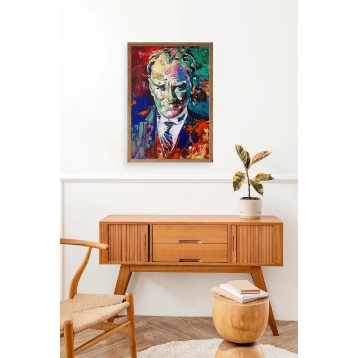 Atatürk Ahşap Çerçeveli Tablo 50 x 70