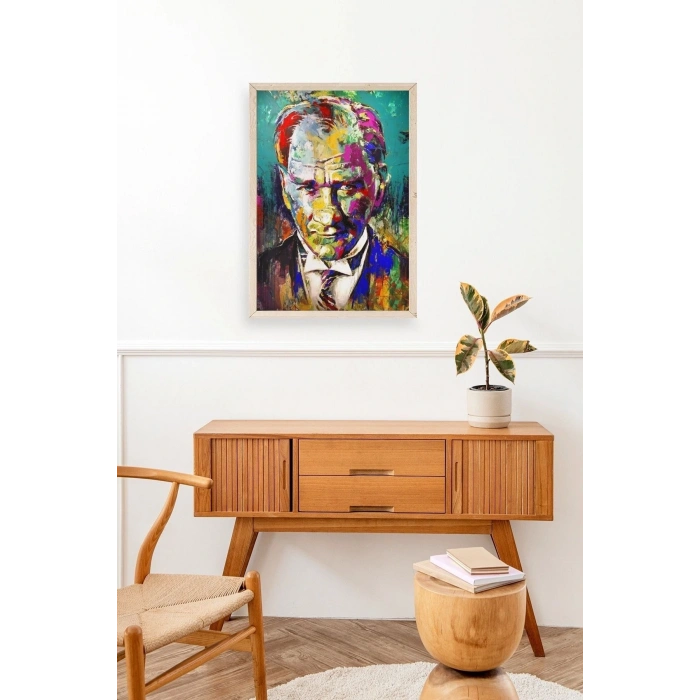Atatürk Ahşap Çerçeveli Tablo 50 x 70