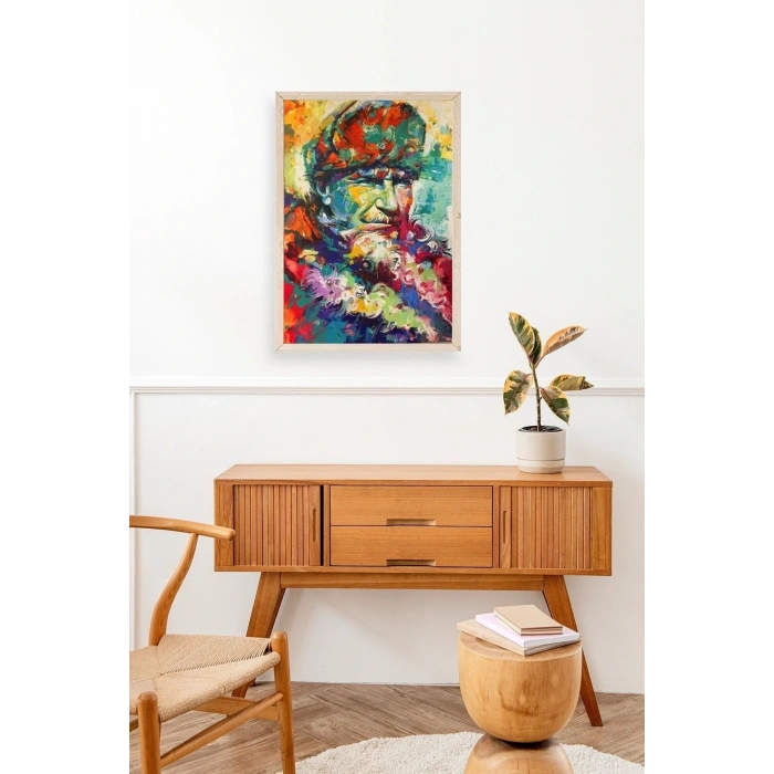 Atatürk Ahşap Çerçeveli Tablo 50 x 70