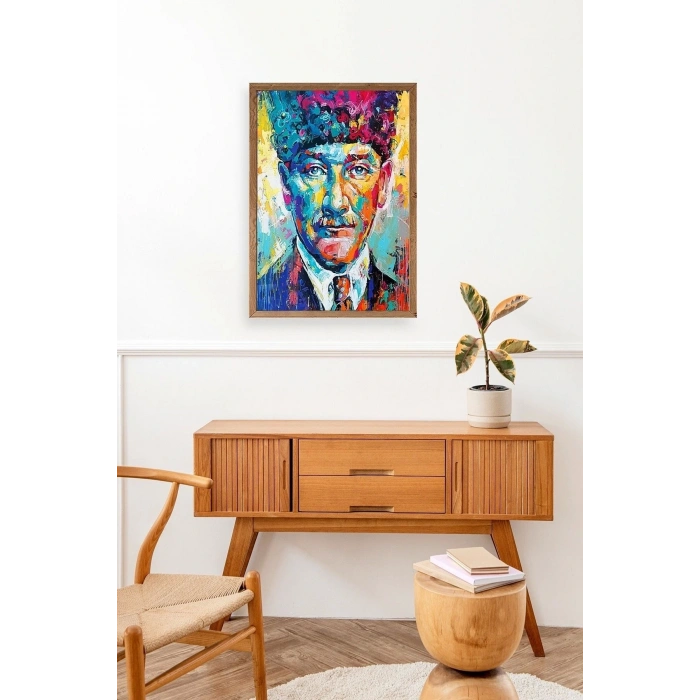 Atatürk Ahşap Çerçeveli Tablo 50 x 70
