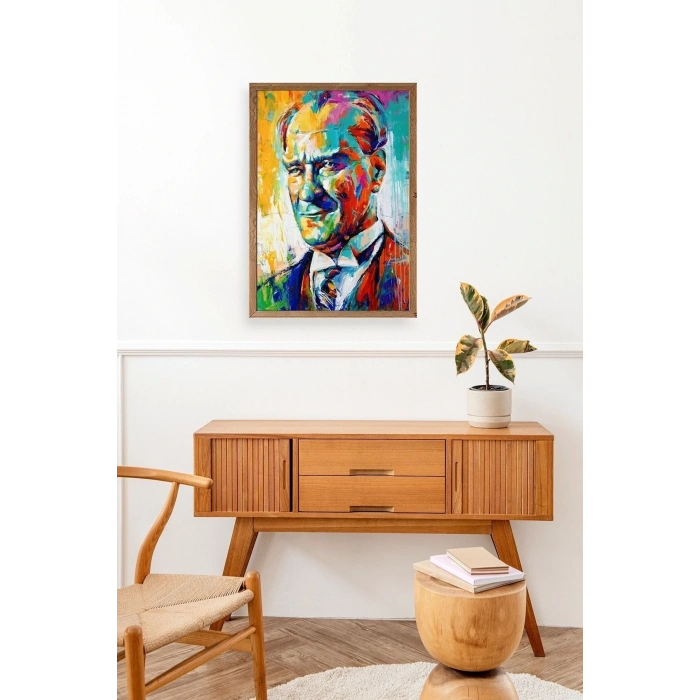Atatürk Ahşap Çerçeveli Tablo 50 x 70
