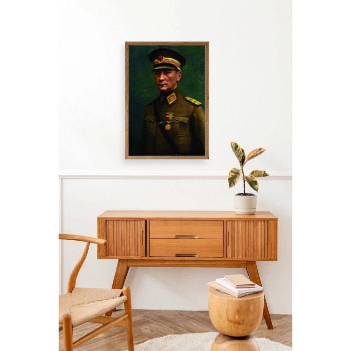 Atatürk Ahşap Çerçeveli Tablo 50 x 70