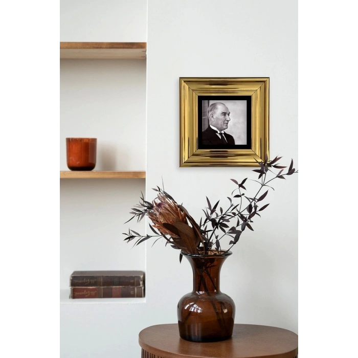 Atatürk Çerçeveli Taş Tablo 20 cm