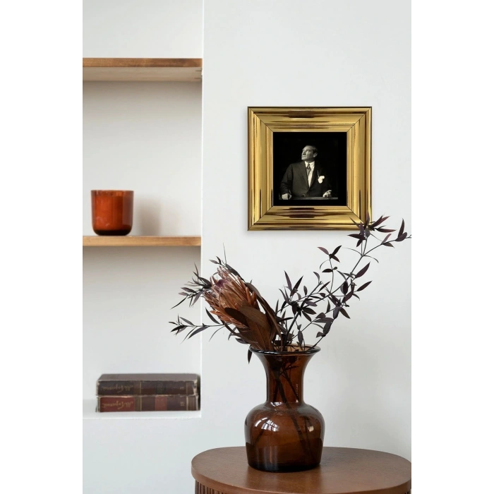 Atatürk Çerçeveli Taş Tablo 20 cm