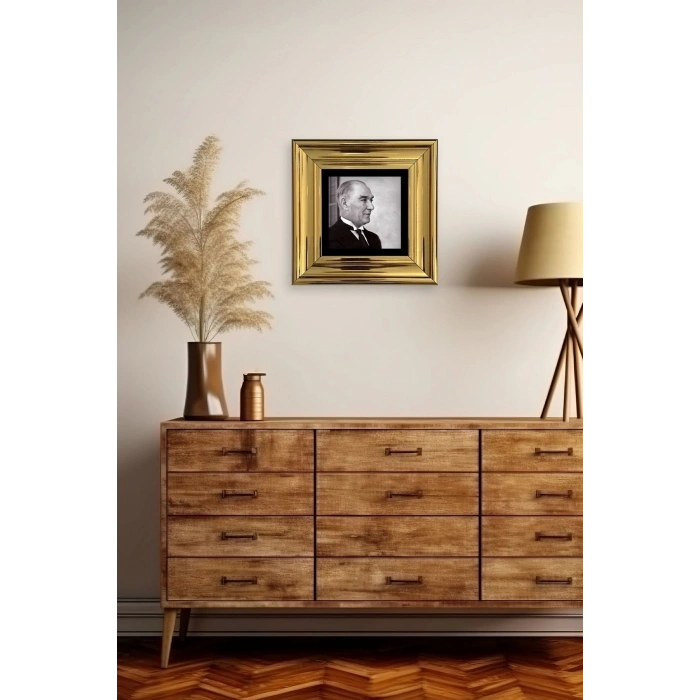 Atatürk Çerçeveli Taş Tablo 20 cm