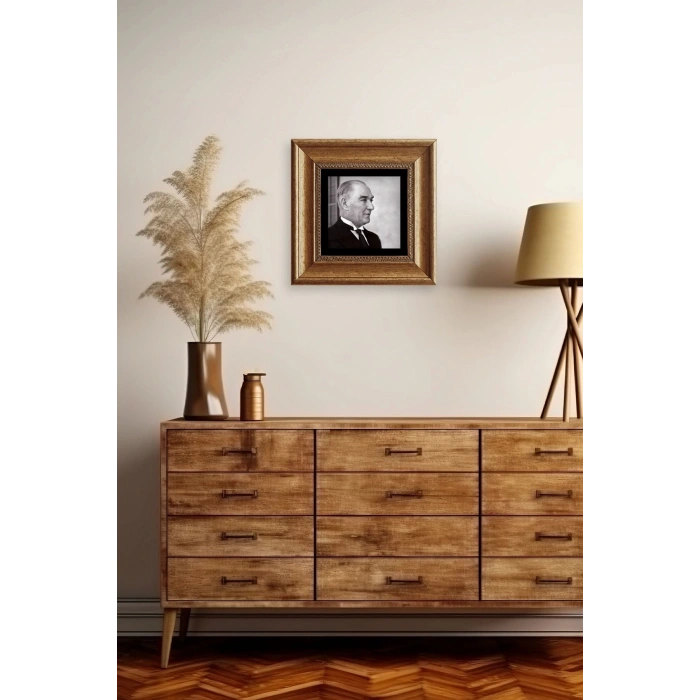 Atatürk Çerçeveli Taş Tablo 20 cm
