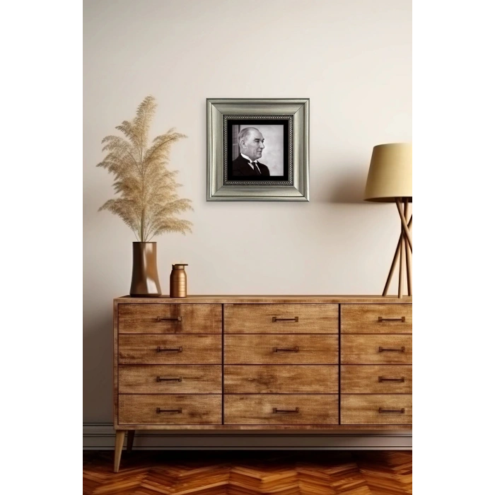 Atatürk Çerçeveli Taş Tablo 20 cm