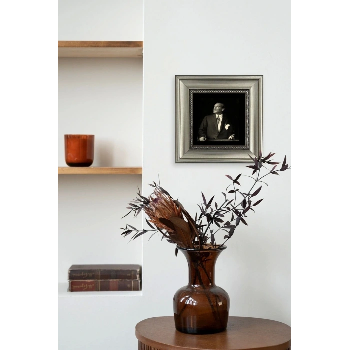 Atatürk Çerçeveli Taş Tablo 20 cm