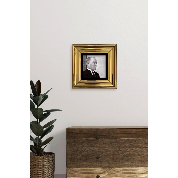 Atatürk Çerçeveli Taş Tablo 20 cm