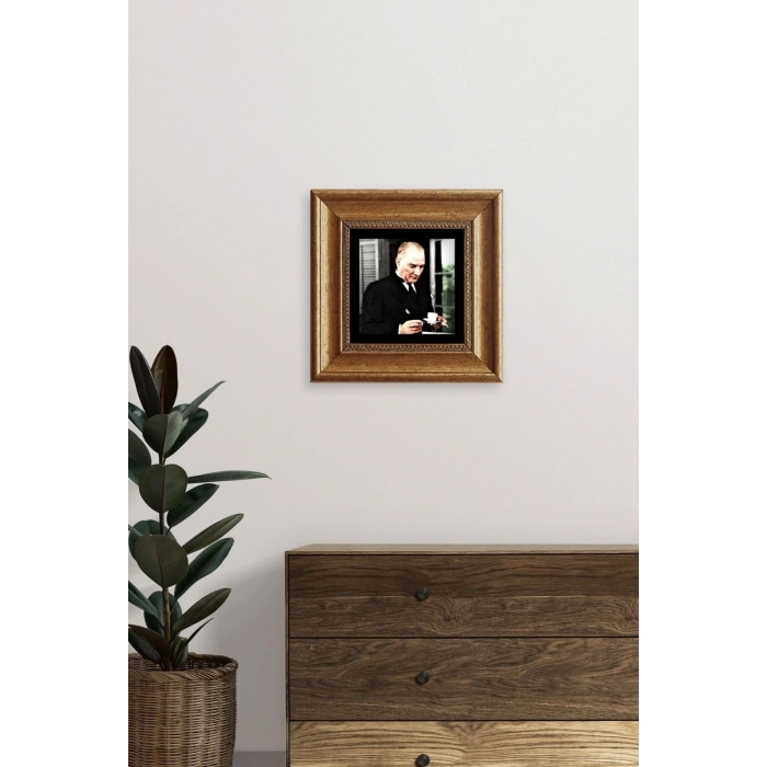 Atatürk Çerçeveli Taş Tablo 20 cm