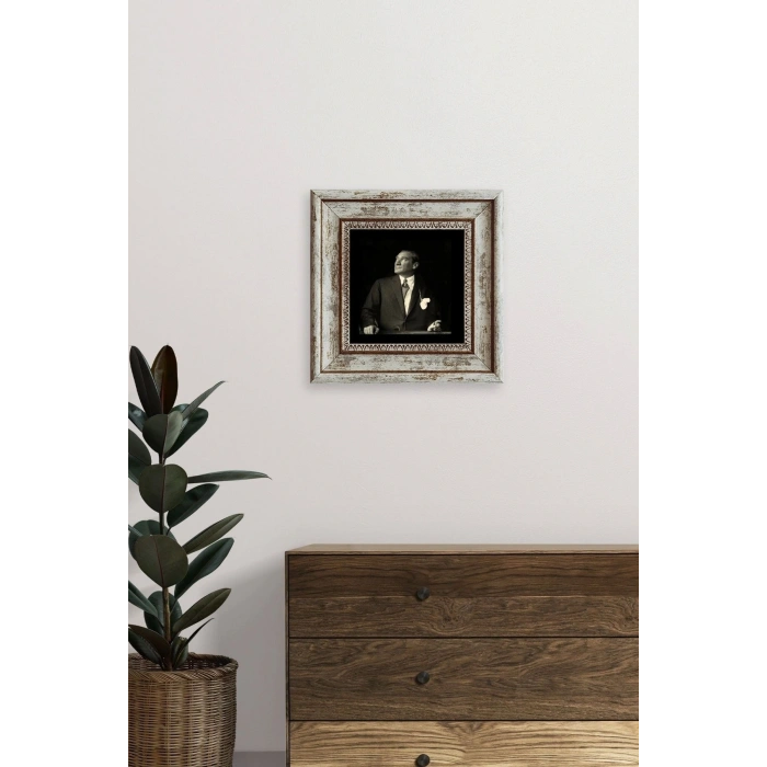 Atatürk Çerçeveli Taş Tablo 20 cm