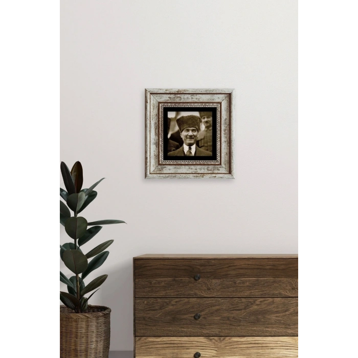 Atatürk Çerçeveli Taş Tablo 20 cm