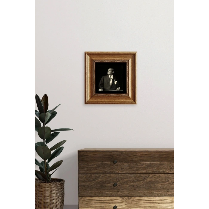 Atatürk Çerçeveli Taş Tablo 20 cm