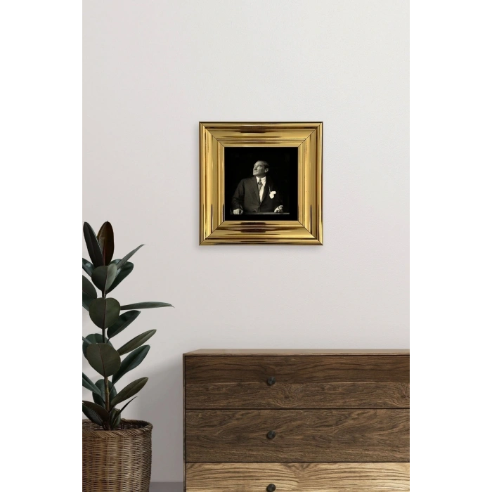 Atatürk Çerçeveli Taş Tablo 20 cm