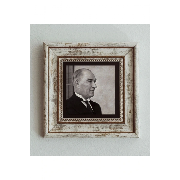 Atatürk Çerçeveli Taş Tablo , Çerçeveli Taş Duvar Dekoru 20 cm