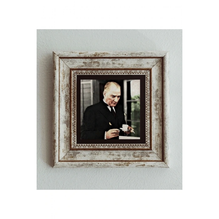 Atatürk Çerçeveli Taş Tablo , Çerçeveli Taş Duvar Dekoru 20 cm