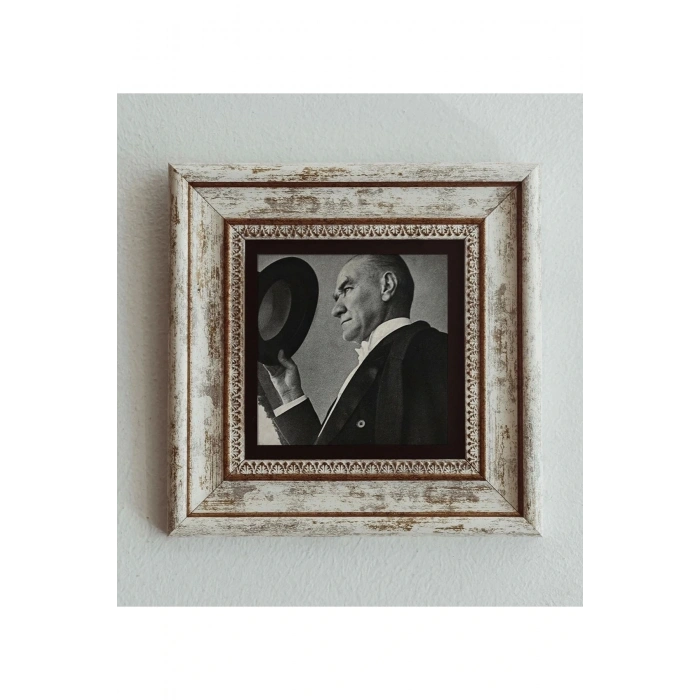 Atatürk Çerçeveli Taş Tablo , Çerçeveli Taş Duvar Dekoru 20 cm