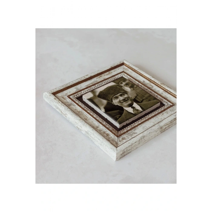 Atatürk Çerçeveli Taş Tablo , Çerçeveli Taş Duvar Dekoru 20 cm