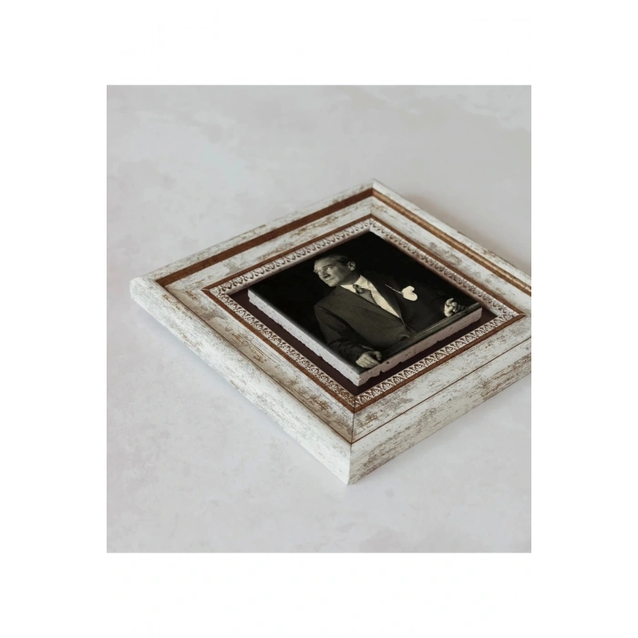 Atatürk Çerçeveli Taş Tablo , Çerçeveli Taş Duvar Dekoru 20 cm