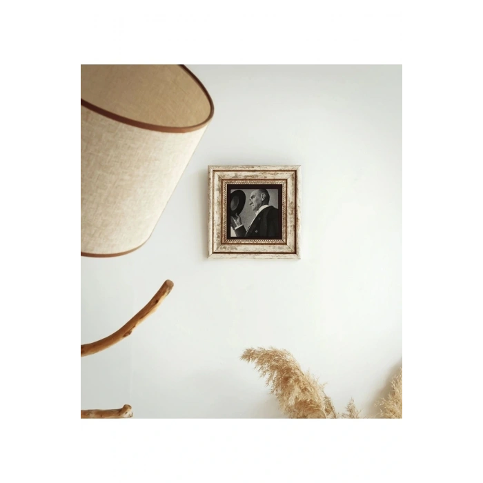 Atatürk Çerçeveli Taş Tablo , Çerçeveli Taş Duvar Dekoru 20 cm