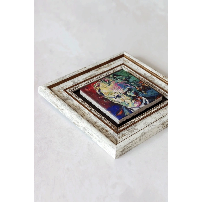 Atatürk Çerçeveli Taş Tablo , Çerçeveli Taş Duvar Dekoruenkcrcvtbl-00206 20 cm