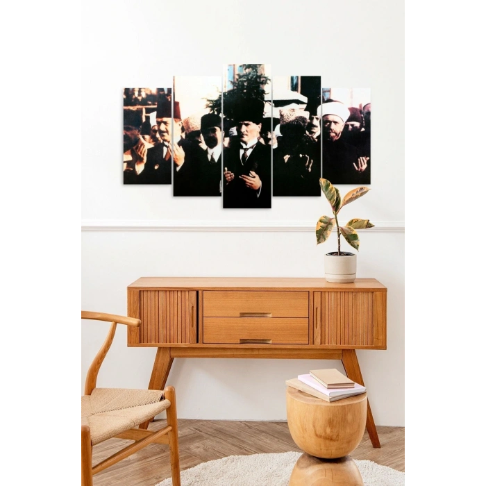 Atatürk Dua 5 Parçalı Mdf Tablo 60 x 100