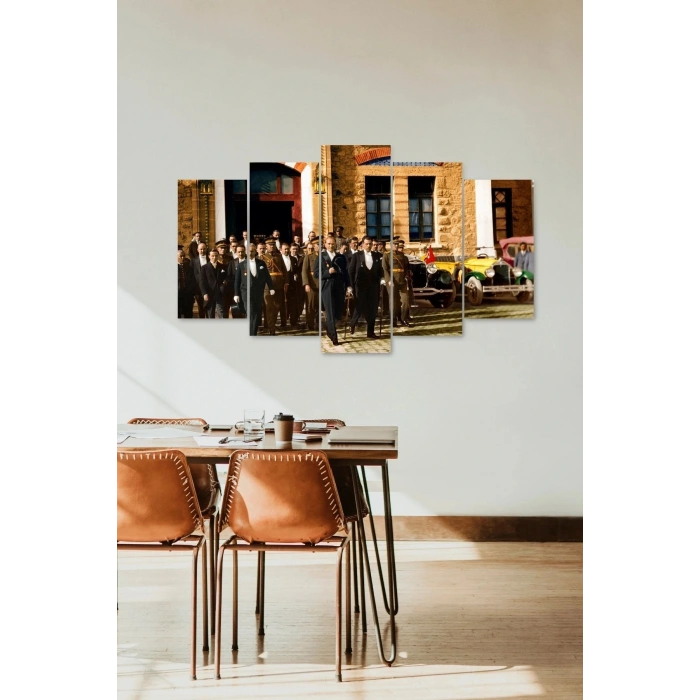 Atatürk TBMM 5 Parçalı Mdf Tablo 60 x 100