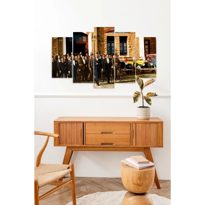 Atatürk TBMM 5 Parçalı Mdf Tablo 60 x 100